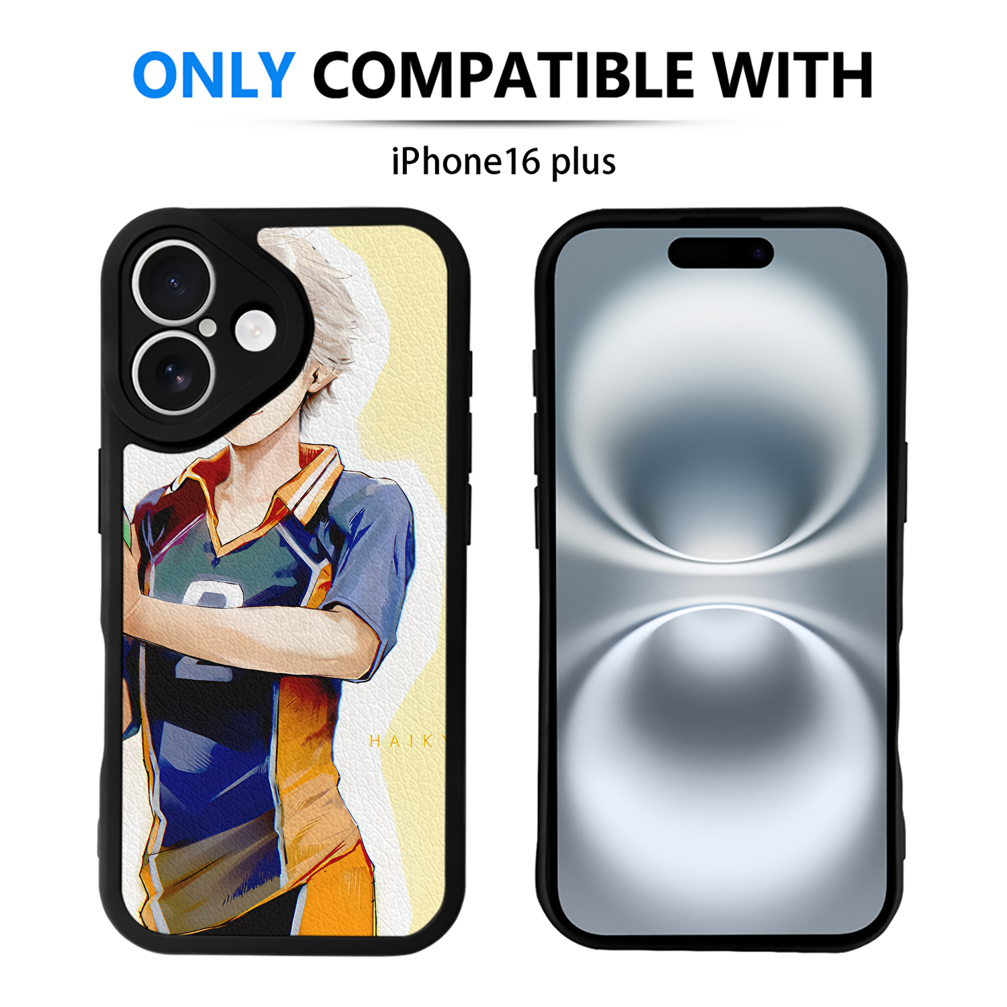 （画像用） ハイキュー!! Haikyu!! 【iPhone 16シリーズ対応】シリコンスマホケース（レザー調） 材質：シリコン